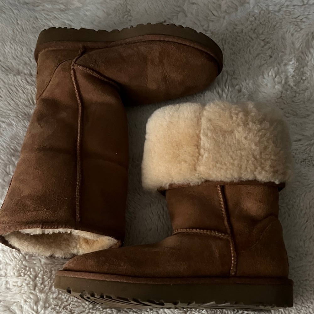 UGG Brown and Cream Winter Boots